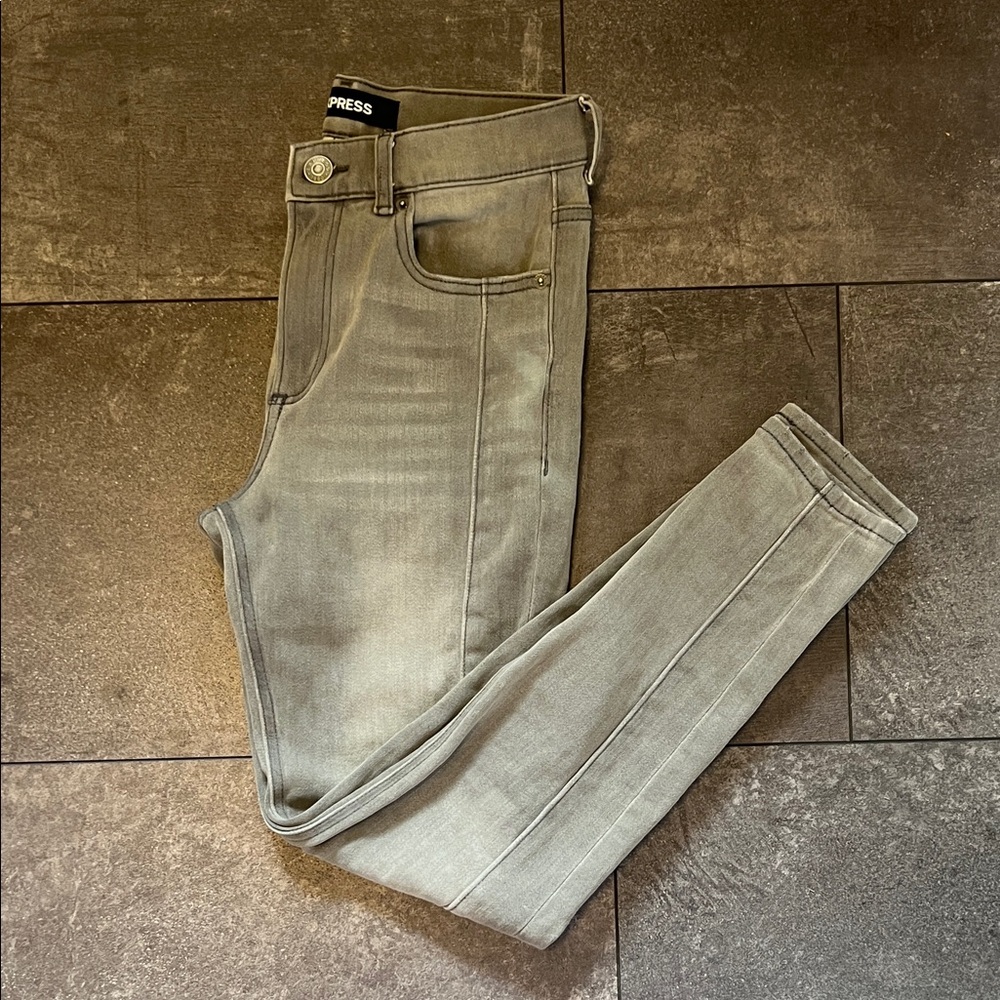 Express Light Gray Denim Pants